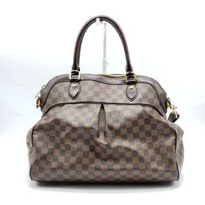 LOUIS VUITTON Trevi GM Damier Ebene 2way Shoulder Bag Brown